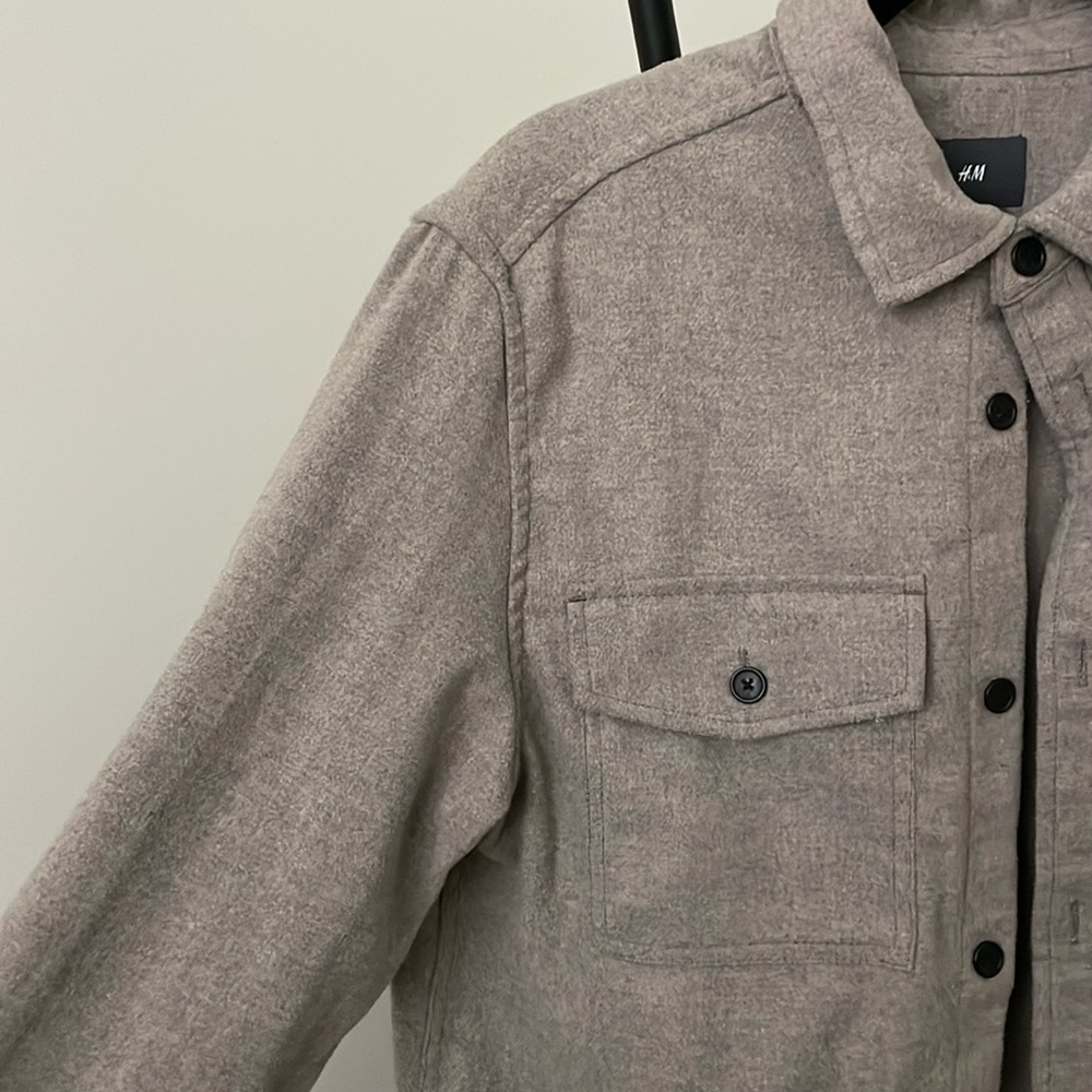 H&M Brown Lightweight Shirt Jacket
